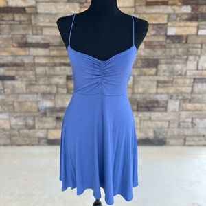 Blue Spaghetti Strap Casual Mini Dress